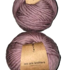 Lot of 2 We Are Knitters The Wool 100% Peruvian Highland 7oz 87yds 1067 Mauve